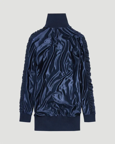 Fitted Tracksuit Dress in Dark Navy — снимка 2