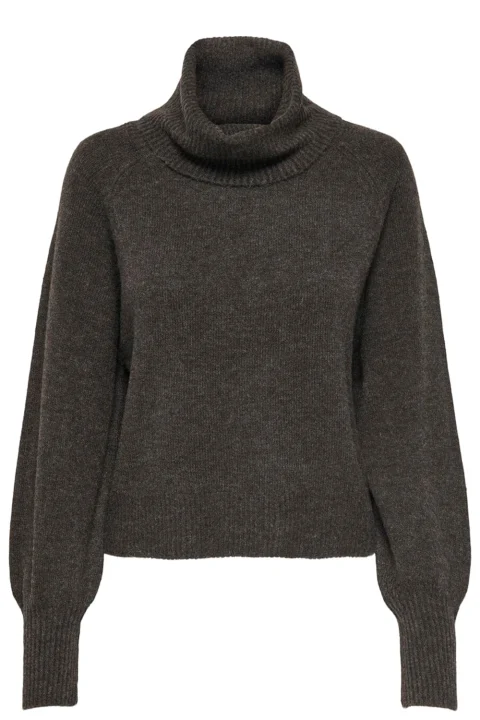 Плетено Onlolivia Roll Neck 15381063 19-1106 TCX mole