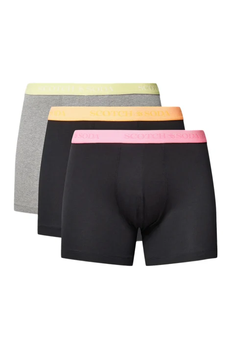 Бельо (Pack of 3) Men Base Herringbone Boxer 3P 701222705 SCU009 anthra/black/orange