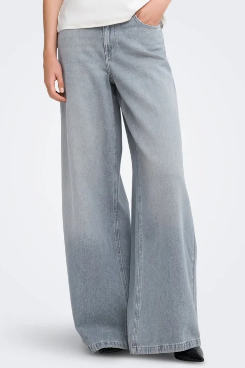 Jeans Onlfrancesca Mw Palazzo 15376439 BS 544 special blue grey denim — снимка 2
