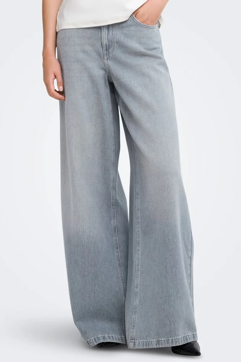 Jeans Onlfrancesca Mw Palazzo 15376439 BS 544 special blue grey denim — снимка 2