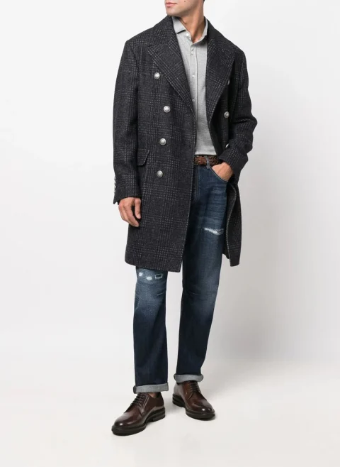 Деним с износен ефект Brunello Cucinelli — снимка 4
