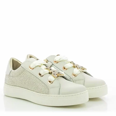 Дамски Сникърс PATRIZIA PEPE – PPJ826 OFF WHITE — снимка 3