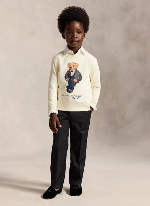 Суитшърт с принт 'Polo Bear' Ralph Lauren Kids 2-7 — снимка 2