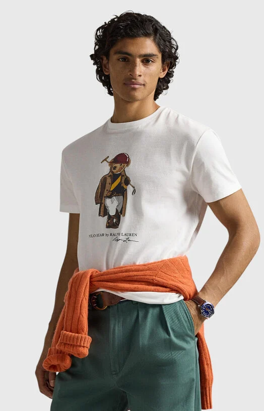 Памучна тениска с принт POLO BEAR