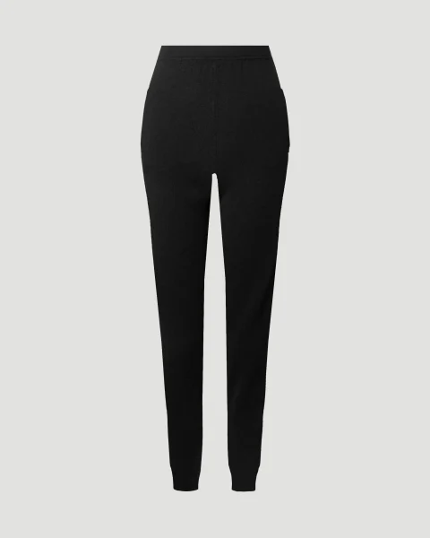 High-Waisted Leggings in Black Cashmere