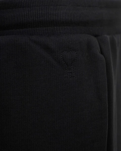Cotton Ami de Coeur Sweatpants in Black — снимка 7