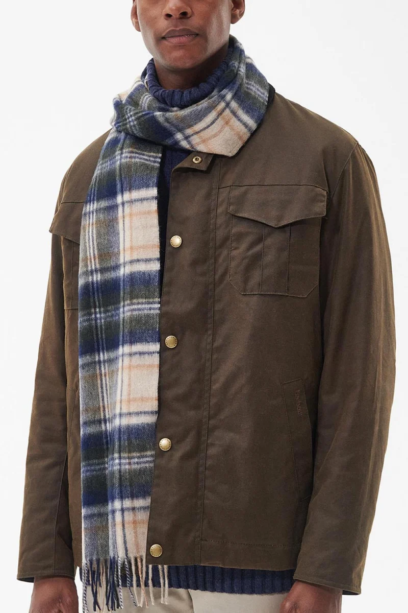 Шал New Check Tartan USC0137 be51 mink — снимка 2
