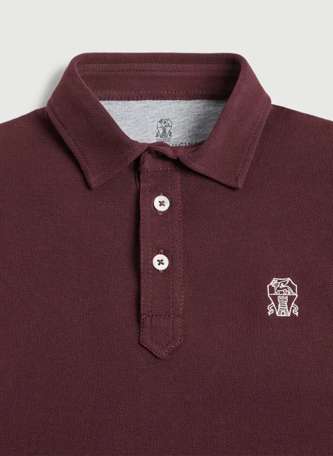 Класически полошърт Brunello Cucinelli Kids 8-10 — снимка 3