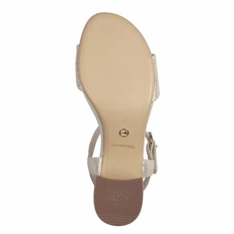 Дамски Сандали На Ток TAMARIS – 1-28250-42-968 LT GOLD STRUCT — снимка 6