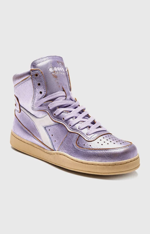 Обувки MI BASKET METAL USED в лилав цвят — снимка 2