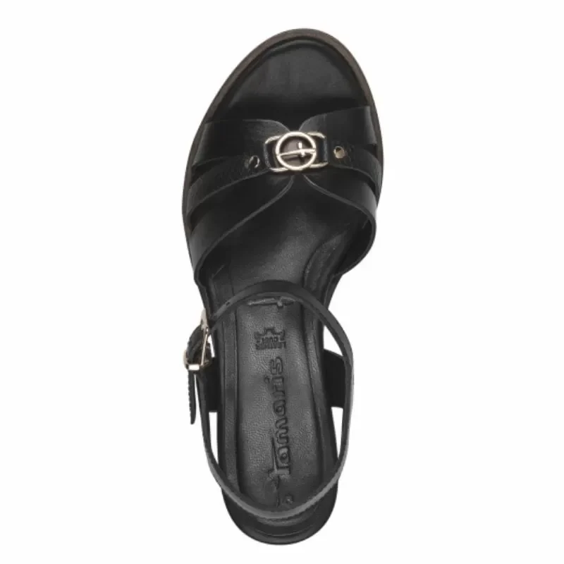 Дамски Сандали На Платформа TAMARIS – 1-28010-42-001 BLACK — снимка 5
