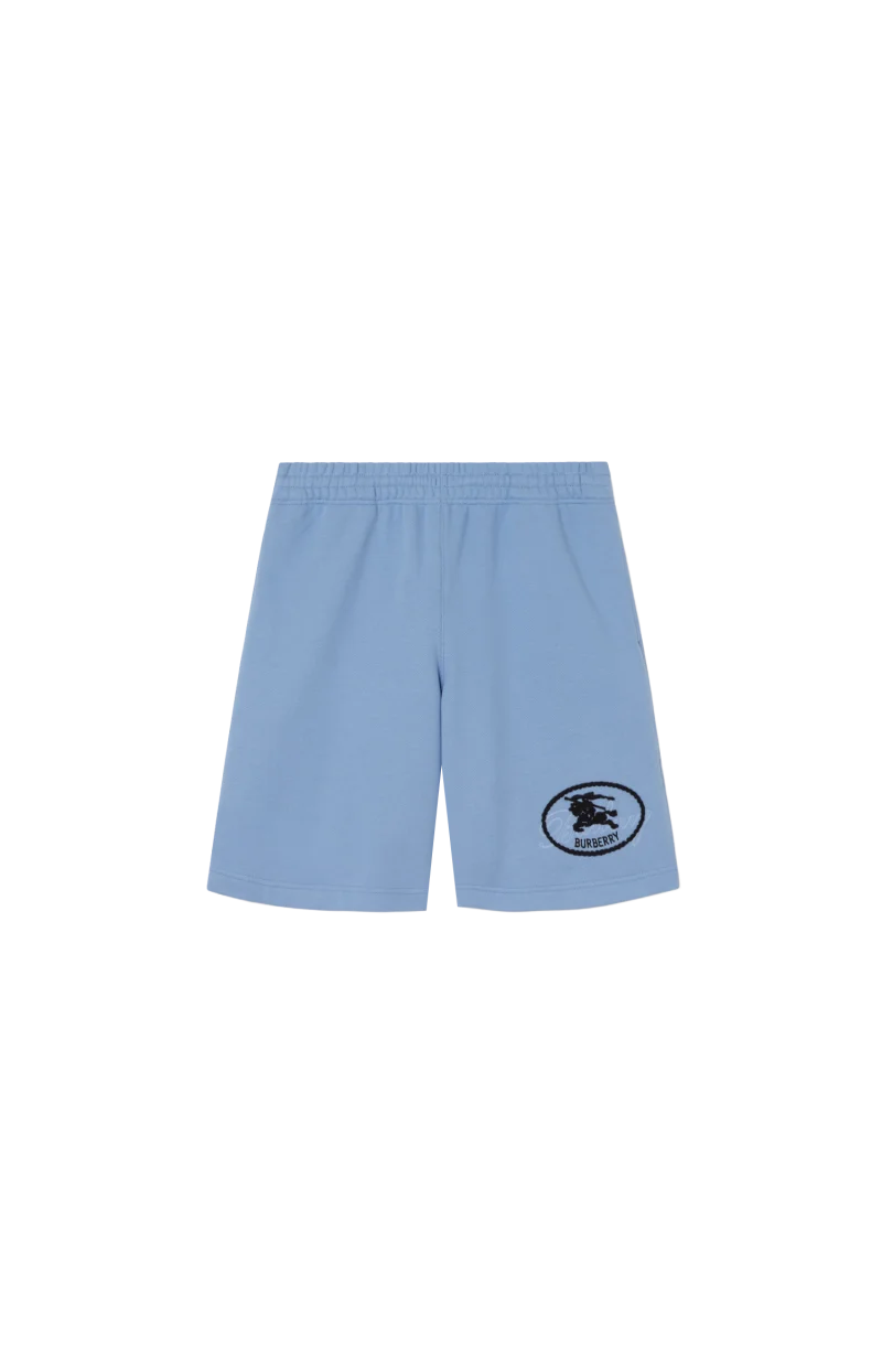 Knight-Stamp Cotton Shorts