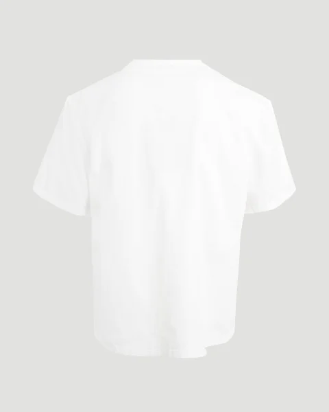 Crew Neck T-Shirt in White — снимка 3
