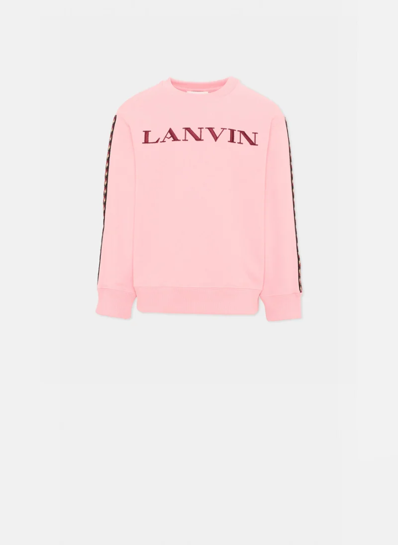 Суитшърт с контрастни кантове Lanvin Kids