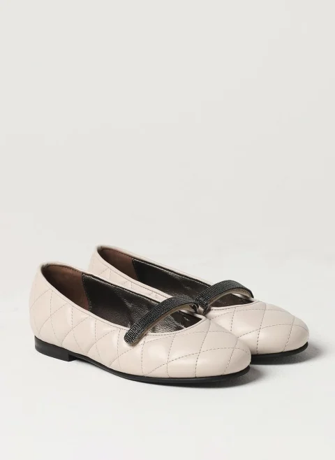 Пантофки с монили Brunello Cucinelli Kids