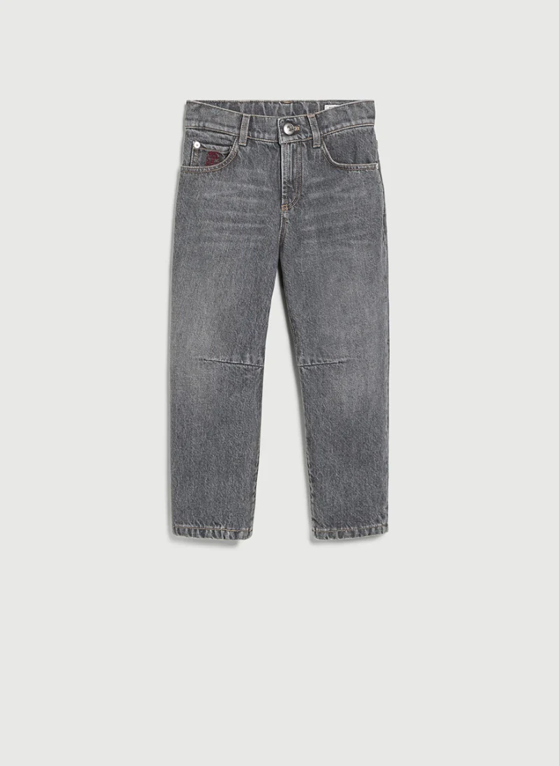 Деним с 'vintage' ефект Brunello Cucinelli Kids 4-6