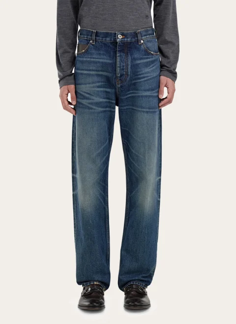 Деним 'Straight leg' Ferragamo — снимка 2