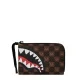 Портфейл SHARKS IN PARIS WTF BUBBLE BROWN CHECK SPRAYGROUND — снимка 4