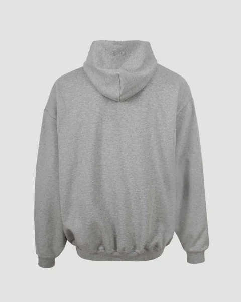Zip Hoodie with Post-It Note Effect in Grey — снимка 6