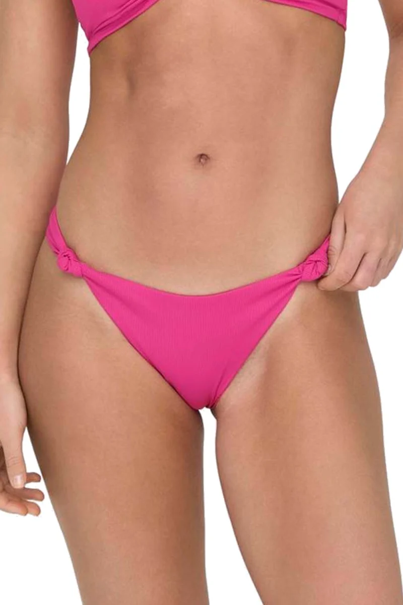 Bikini Bottom Onlsienna Rib Knot Brazilian 15314222 18-2436 TCX fuchsia purple — снимка 2