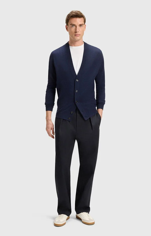 Памучен панталон BECKHAM x BOSS с джобове — снимка 4