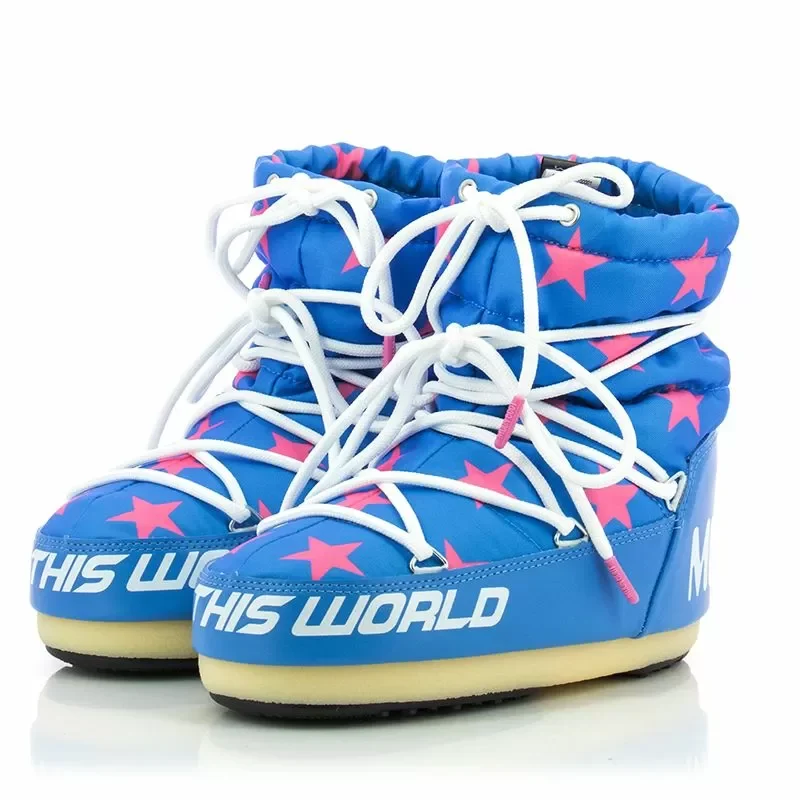 Дамски Спортни Боти MOON BOOT – 14601700 LIGHT LOW STARS BLUE/PINK — снимка 3
