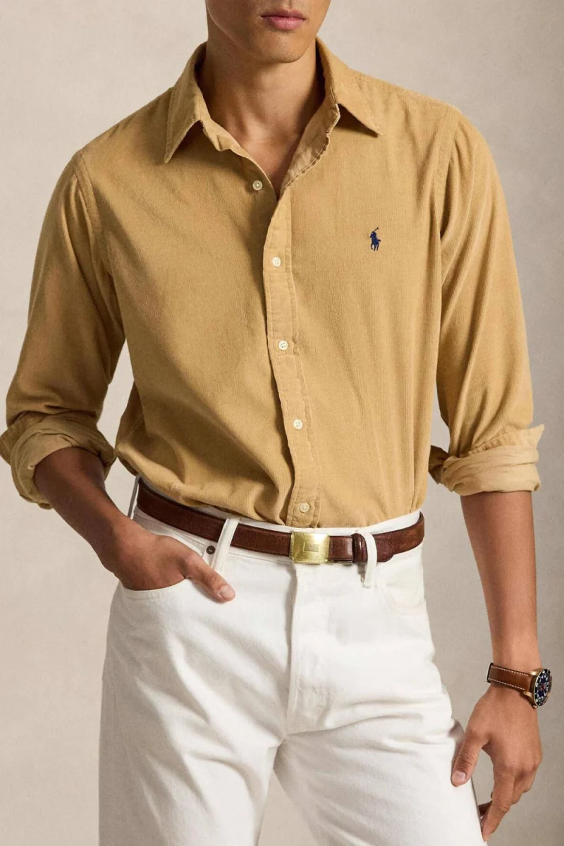 Риза 80/2 21W Corduroy-Lsl-Sps 710853123501 260 medium beige — снимка 2