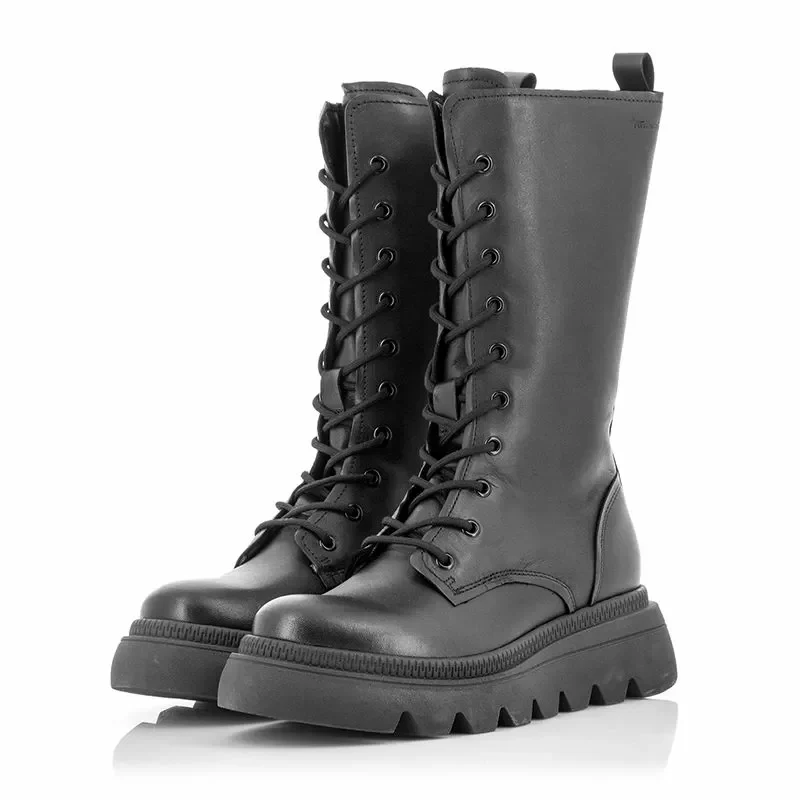 Дамски Кубинки TAMARIS – 1-25282-41 003 BLACK LEATHER — снимка 3