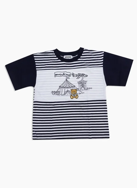 Раиран тишърт с принт Moschino Kids