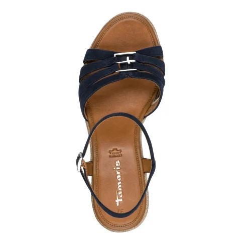 Дамски Сандали На Платформа TAMARIS – 1-28312-46-805 NAVY — снимка 5