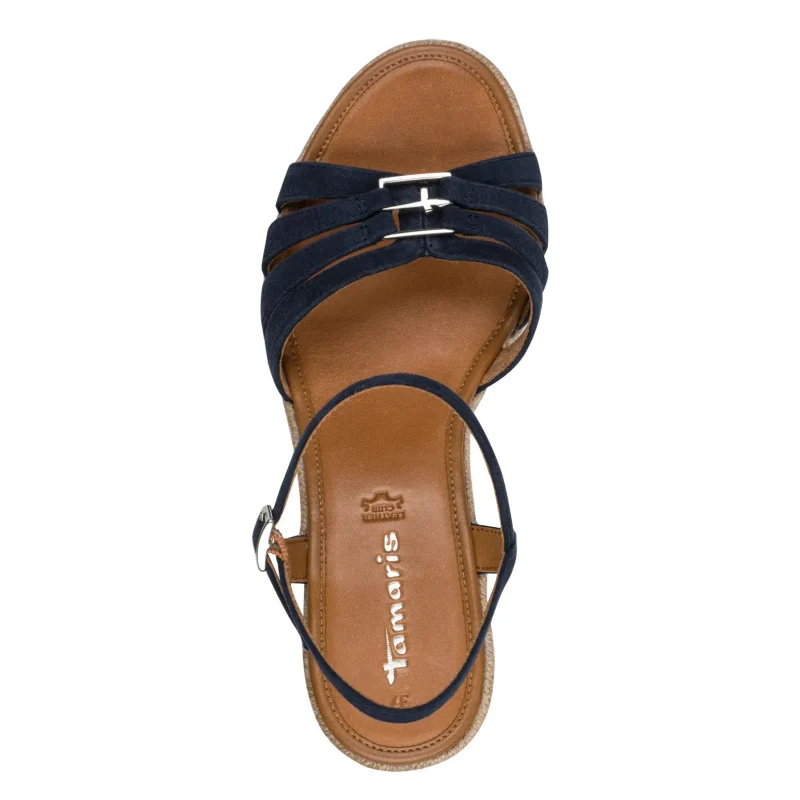 Дамски Сандали На Платформа TAMARIS – 1-28312-46-805 NAVY — снимка 5