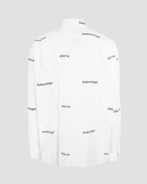 All Over Monogram Shirt in White — снимка 3