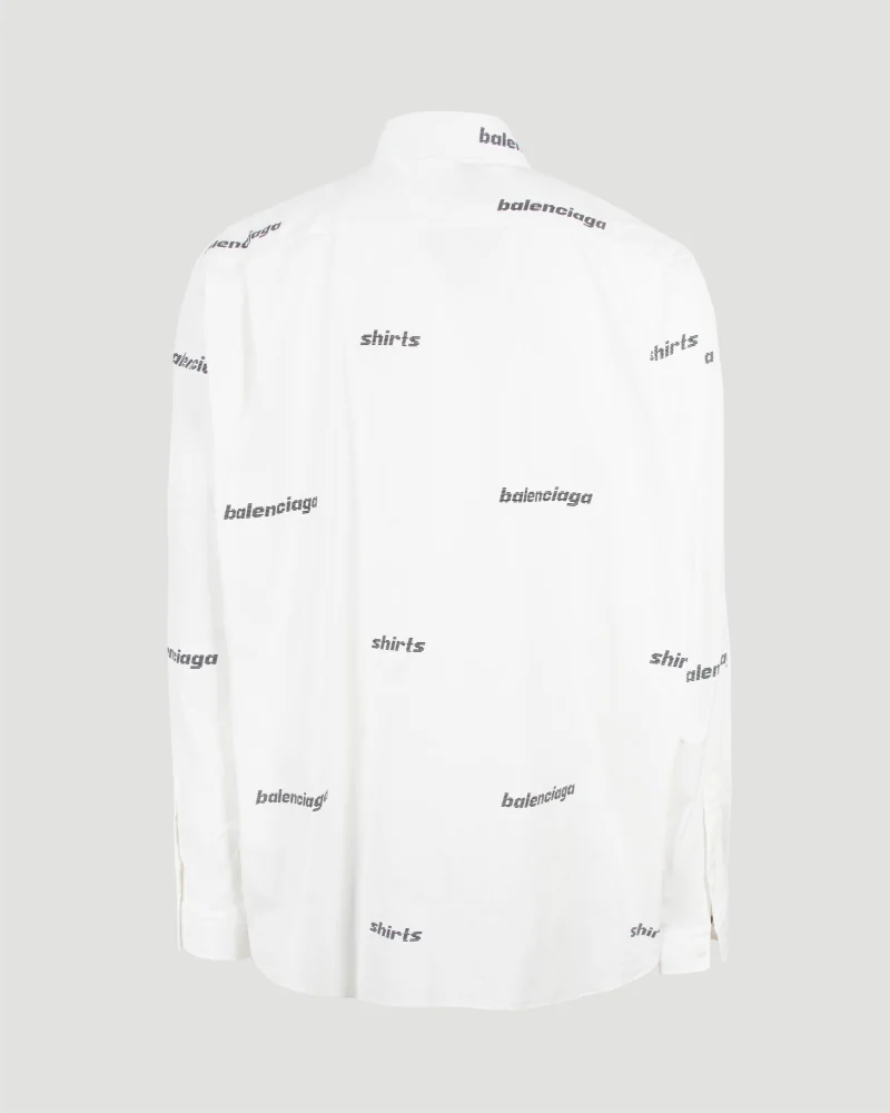 All Over Monogram Shirt in White — снимка 3