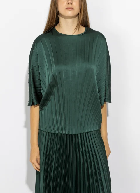 Блуза с плисиран дизайн Weekend Max Mara Wkdaureo — снимка 4