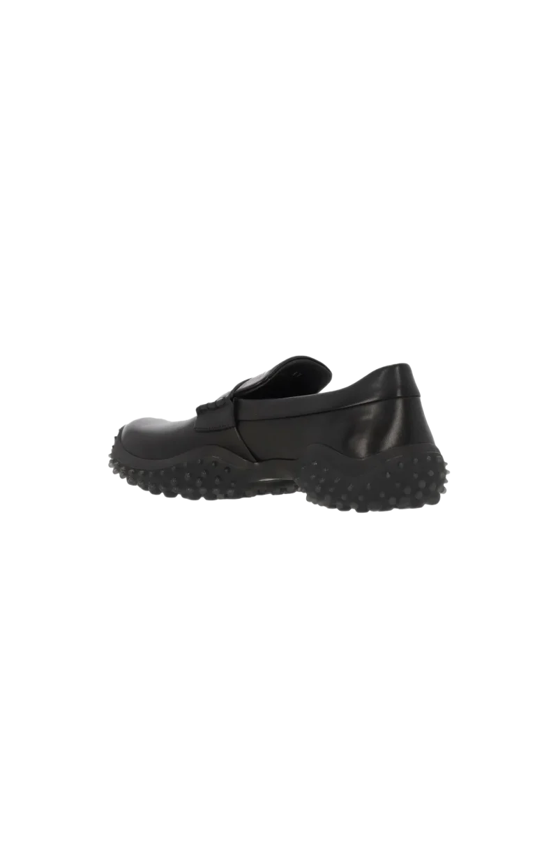 Logo Leather Loafers in Black — снимка 3