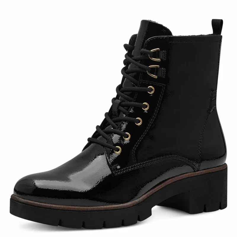 Дамски Кубинки TAMARIS – 1-25297-41-018 BLACK PATENT_01 — снимка 3