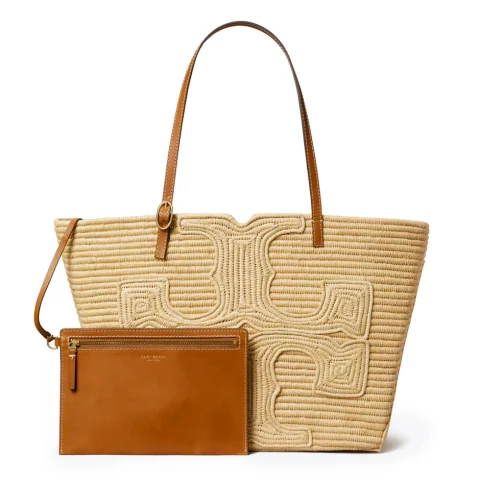 Дамска чанта рафия Ella TORY BURCH — снимка 6