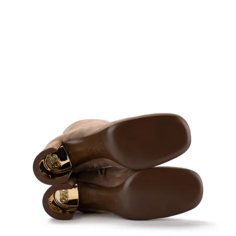Дамски бежови боти Casadei — снимка 12