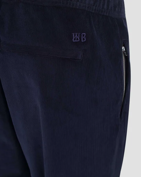 Self Trouser in Navy Corduroy — снимка 4