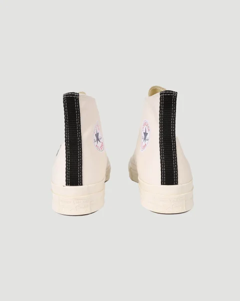 Converse x Comme des Garçons Play High Top Sneakers in White — снимка 2