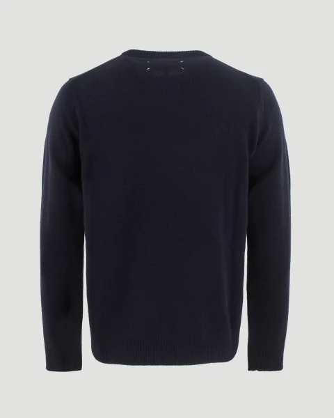 Knit Sweatshirt in Dark Blue — снимка 2