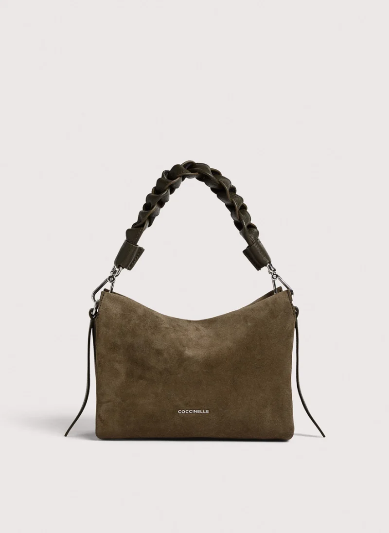 Велурена чанта Coccinelle Boheme Small