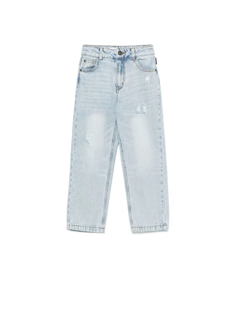 Деним с износен ефект Moschino Kids
