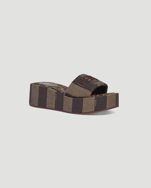 Brown Platform Slides — снимка 2