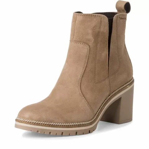Дамски Боти На Ток TAMARIS – 1-25380-43-400 BEIGE — снимка 3