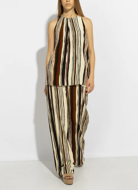 Топ от копринен креп Max Mara Studio Mstancora