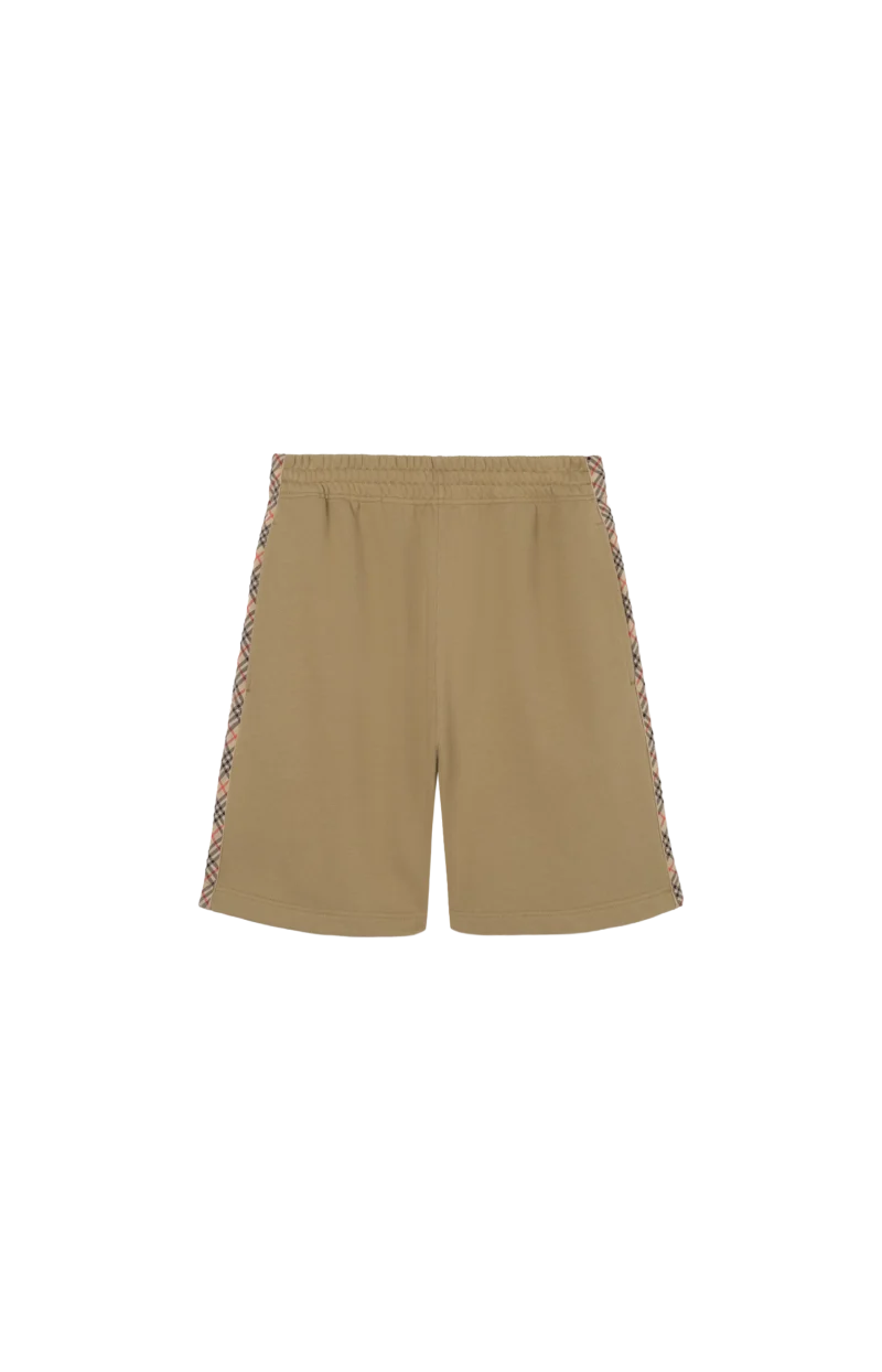Check-Trim Cotton Shorts