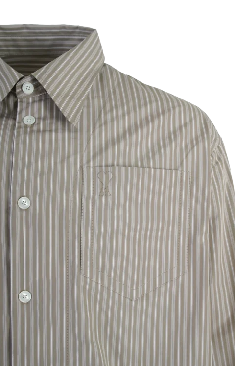 Cotton Ami de Coeur Wide Shirt Dress — снимка 2