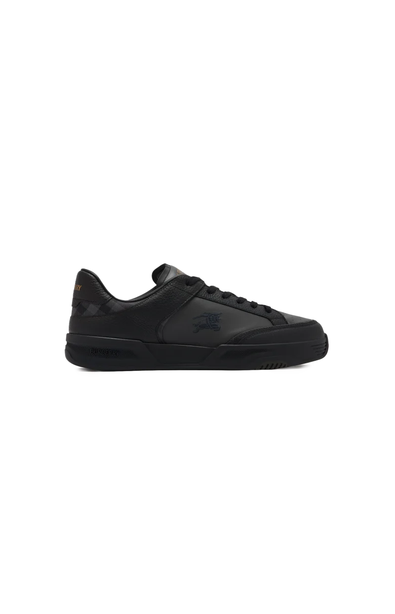 Leather and Nylon Harrow Sneakers in Black